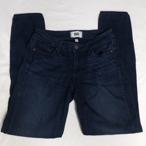 Paige Verdugo Ankle Dark Wash Skinny Jeans 26 - Picture 2 of 8